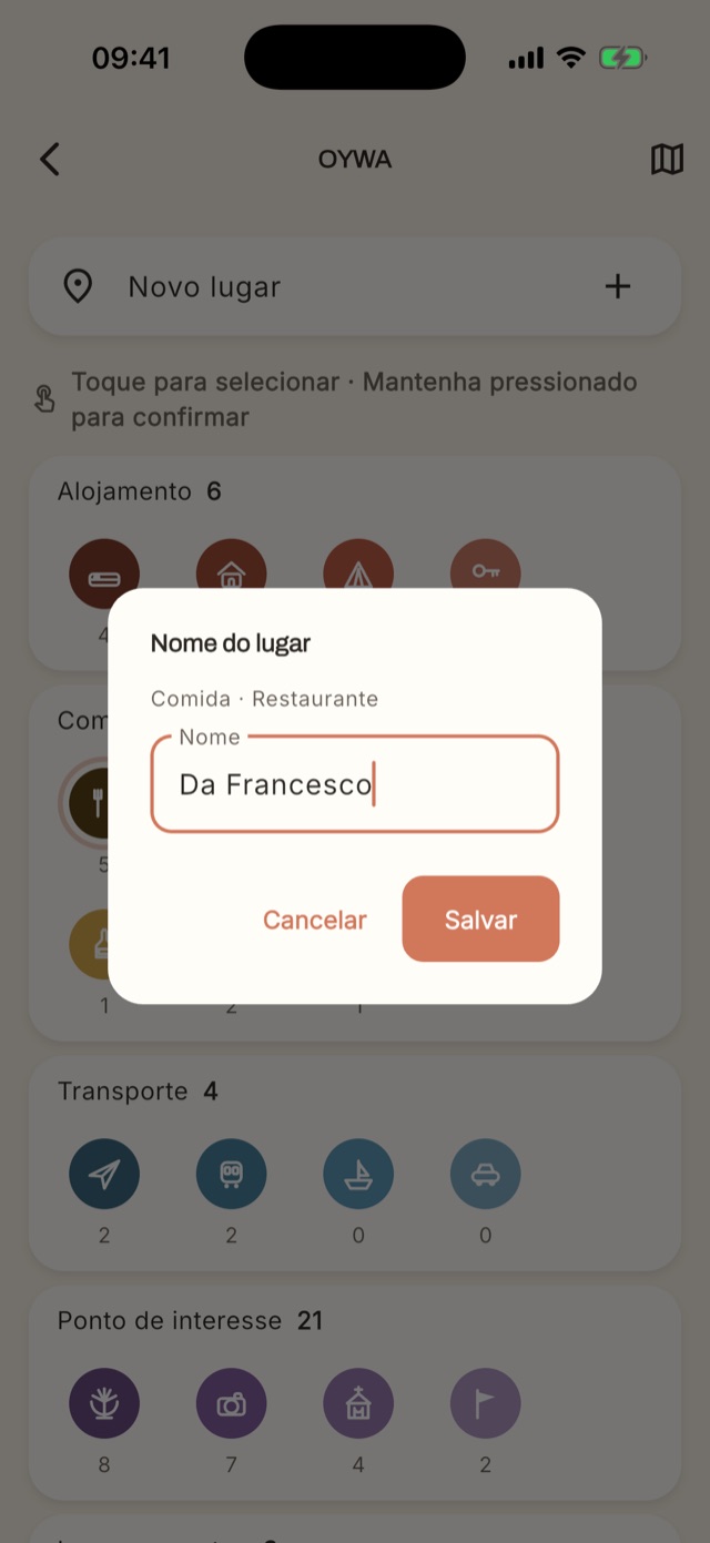 Cadastro rápido: depois da avaliação, o app pede só o nome do restaurante